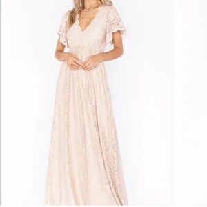 Show me your mumu beige champagne dress